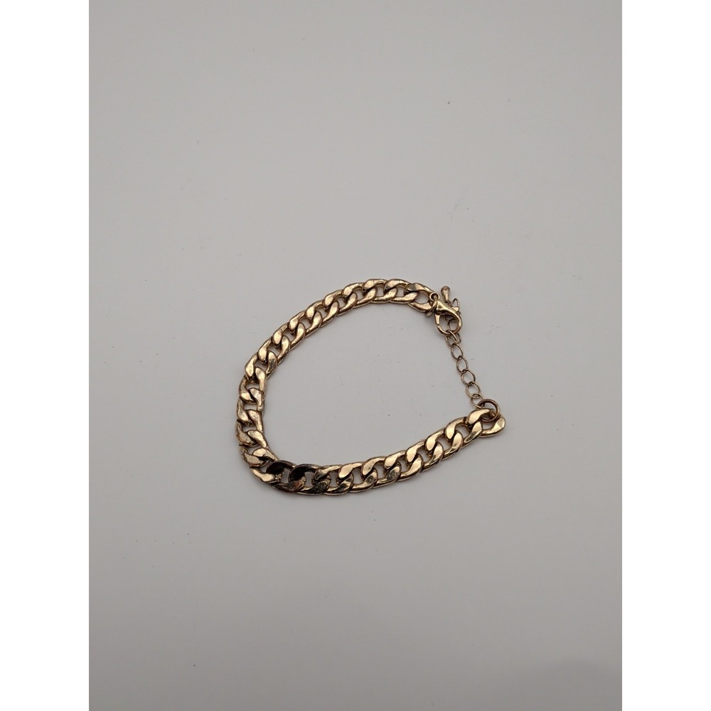 Gold Tones Large Chain Link Bracelet‎ - Picture 2 of 3